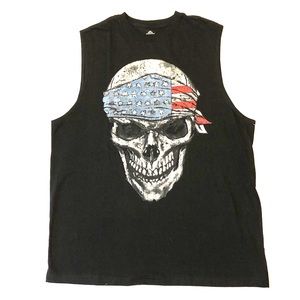 NEW SKULL USA PATRIOTIC TANK TOP SHIRT